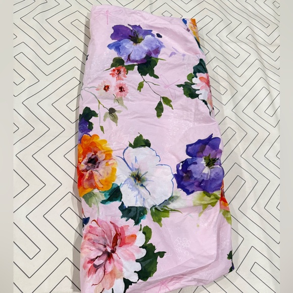 Pottery Barn Kids Pink Floral Crib Sheet - Picture 1 of 7